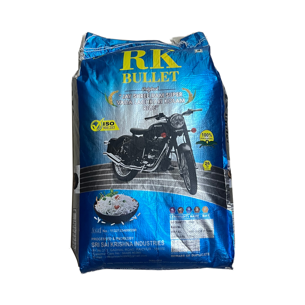 RK BULLET RICE - RAW RICE 26KG